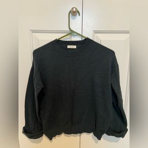 Earth Premium Label Japanese Design Light Sweater Dark Green Wool Size S